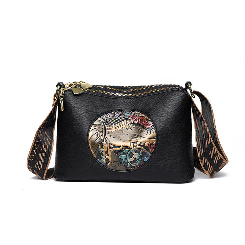 Nowe damskie skórzane torby z nadrukiem na rok 2025